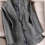 Women Long Sleeve Single Breasted Blazer Ladies Female Gray Coffee Solid Work Wear Formal Jacket Coat For Autumn Winter 