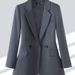 Women Long Sleeve Single Breasted Formal Blazer Gay Coffee Black Solid Business Work Wear Office Ladies Female Jacket