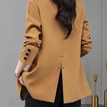 Yellow Black Pink Women Solid Casual Blazer Ladies Coat Female Long Sleeve Double Breasted Loose Autumn Winter Jacket