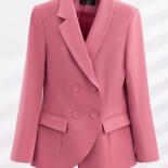 Black Red Pink Autumn Winter Women Blazer Ladies Office Business Work Wear Jacket Female Long Sleeve Double Breasted For