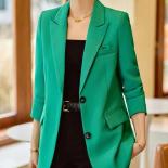 Fashion Women Casual Blazer Ladies Pink Green Black Female Long Sleeve Single Breasted Solid Loose Jacket Coat