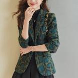 Coffee Green Fashion Casual Female Blazer Women Long Sleeve Single Button Autumn Winter Ladies Jacket