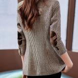 Coffee Gray Plaid Single Breasted Women Blazer For Autumn Winter Office Ladies Female Business Work Formal Jacket With P
