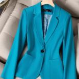 Blue Apricot Women's Blazer Ladies Female Long Sleeve Solid Slim Business Work Wear Formal Jacket Coat