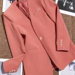 Pink Yellow Women Formal Blazer For Autumn Winter Female Long Sleeve Vneck Office Ladies Business Work Wear Jacket  Blaz