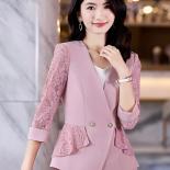 Fashion Summer Spring Slim Blazer Women Pink Purple Black White Ladies Female Outwear Formal Single Button Jacket  Blaze