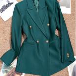 High Quality Office Ladies Work Wear Formal Blazer Women Red Green Long Sleeve Single Breasted Solid Jacket