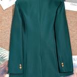 High Quality Office Ladies Work Wear Formal Blazer Women Red Green Long Sleeve Single Breasted Solid Jacket