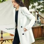 New Arrival Fashion Women Blazer Ladies Purple White Black Female Long Sleeve Double Breasted Solid Casual Loose Jacket 