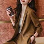New Arrival Autumn Winter Loose Blazer Women Ladies Red Black Coffee Female Long Sleeve Single Button Solid Casual Jacke