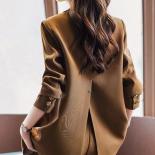 New Arrival Autumn Winter Loose Blazer Women Ladies Red Black Coffee Female Long Sleeve Single Button Solid Casual Jacke