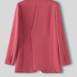 Fashion Autumn Winter Loose Women Blazer Ladies Long Sleeve Single Breasted Coffee Pink Black Female Casual Jacket Coat