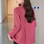 Fashion Autumn Winter Loose Women Blazer Ladies Long Sleeve Single Breasted Coffee Pink Black Female Casual Jacket Coat