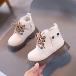 New Children Boots British Style Leather Rivet Ankle Boots Boys Girls Waterproof Ankle Boots Kids Fashion Non Slip Toddl