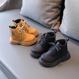 Botas de otoño-invierno para niña, botas cortas de fondo suave para niño, zapatos cálidos de felpa para bebé, zapatos informales