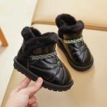 Kids Boots New 2024 Winter Outdoor Waterproof Non Slip Snow Boots Boys Girls Fashion Shiny Warm Plush Cotton Shoes Child
