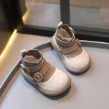 2024 מגפי ילדים חדשים חמים קטיפה פעוטות בנים בנות מגפי קרסול אופנה ילדים משובצים נעלי מזדמנות נעלי הליכה ראשונות עבור