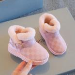 Warm Plush Kids Shoes New 2024 Winter Children Cotton Shoes Fashion Buckle Waterproof Non Slip Ankle Boot Boys Girls Sno
