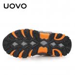 Uovo New Style Boys' Running Shoes Ourdoor Jogging Trekking Sneakers Lace Up Athletic Shoes Comfortable Light Soft 33 39