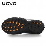 Uovo Spring Autumn Kids Sport Running Hook And Loop Toddler Boy Shoes Breathable Casual Sneakers #29 34