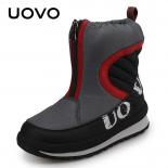Uovo  New Shoes For Boys And Girls High Quality Fashion Kids Winter Boots Warm Snow Children's Footwear Size #30 38boots