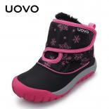 Uovo 2023 botas de nieve para niños, calzado de invierno para niños y niñas, zapatos cálidos de moda para niños pequeños, talla 