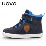 Uovo 2023 New Arrival Classical Winter Kids Walking Shoes Warm Plush Lining Fashion Children Footwear Flat Boys Sneakers