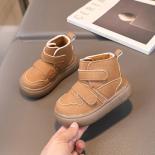 Nuevos zapatos para niños, bonitos zapatos antideslizantes resistentes al desgaste, botas para niños, botines cálidos de felpa, 