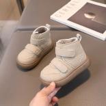 New Children Shoes Fashion  Style Handsome Non Slip Wear Resistant Kids Boot Warm Plush Ankle Boots Boys Girls Cotton Sh