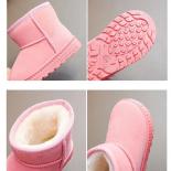 موضة الأطفال حذاء كاجوال للبنات بنين القطن الثلوج أحذية جديدة 2024 شتاء دافئ أفخم أحذية أطفال طويلة الرقبة أحذية رياضية الحجم