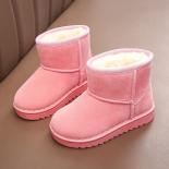 Zapatos informales de moda para niños y niñas, botas de nieve de algodón, botas cálidas de felpa para invierno, talla de zapatil