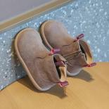 Nuevas botas de Otoño Invierno para niños y niñas, zapatos informales de gamuza Oxford para niños, zapatos antideslizantes para 