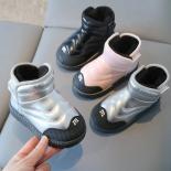 أطفال الثلوج أحذية جديدة 2024 الشتاء أزياء الأولاد حذاء من الجلد عدم الانزلاق الفتيات القطن حذاء أحذية مقاومة للماء أفخم الدافئة