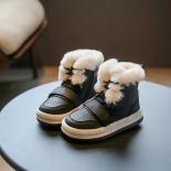 جديد الشتاء الثلوج أحذية الأطفال القطن أحذية الفتيان الفتيات زائد المخملية حذاء من الجلد أحذية جلدية عادية الاطفال عدم الانزلاق 