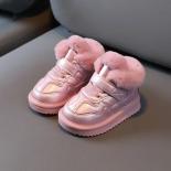 جديد الشتاء الثلوج للفتيات 2024 موضة بولي Leather الجلود أفخم الأحذية القطنية الدافئة المخملية الناعمة الأحذية للأطفال المضادة ل