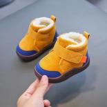 طفل أحذية أطفال طويلة جديدة 2024 الشتاء حذاء الثلج عالي الرقبة دافئ بنين بنات أفخم لينة أسفل أحذية الرضع طفل في الهواء الطلق أحذ