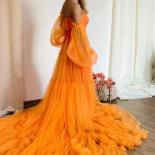 Orange Prom Dress Sleeves  Orange Strapless Prom Dresses  Orange Strapless Gown  Dresses  
