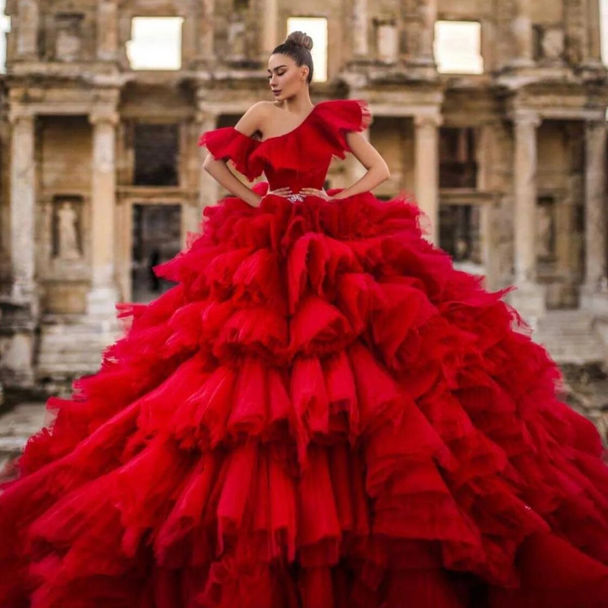 Robes de bal rouge on sale