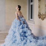 Платье  Amazing Baby Blue Prom Gown Formal Dresses Extra Puffy Lush Tulle Evening Gowns Fluffy Ball Gown Bridal Pa