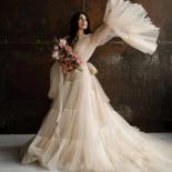 Champagne Bridal Tulle Maternity Dresses For Photography Maternity Photo Shoot Gowns Outfit See Thru Tulle Pregnancy Wom