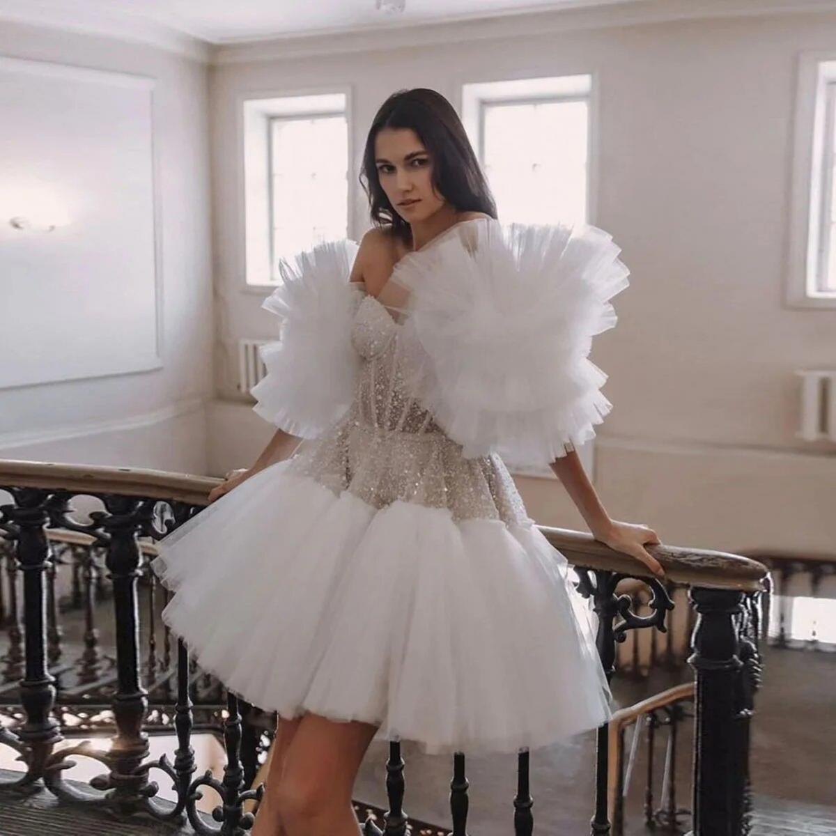 White tulle dress womens cheap