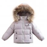 Parka de invierno para niños, chaquetas de plumón de pato blanco 90%, ropa para niños, ropa para la nieve, prendas de vestir ext