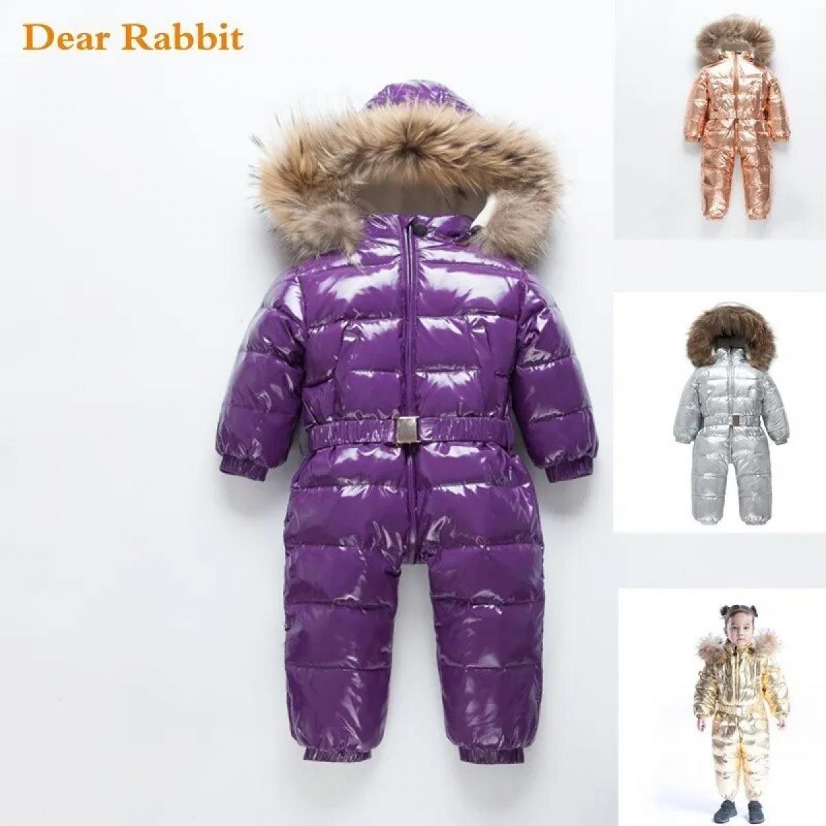 Abrigo de invierno para bebé, traje de nieve, pato, ropa para niños pequeños, traje de nieve 30