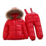 30 Kids Winter Children Clothing Sets Toddler Girl Clothes Waterproof Boys Parka Real Fur Down Jackets Coat Down Snow Su