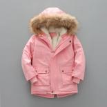 2 10 Years Baby Boys Clothes Faux Fur Jacket Warm Teen Kids Winter Parka Christmas Thickened Cotton Padded Coat Girls Cl