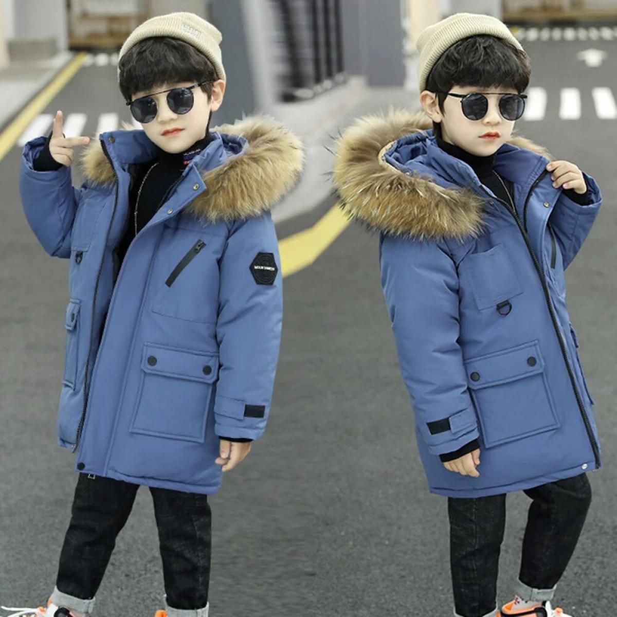 30 Degrees Boys Clothes Parka Coat For Winter 2023 New Thick Clothing Warm Padded Cotton Jackets Children Outwear Kids S