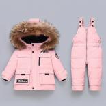 Children Clothing Set 2pcs Baby Winter Warm Down Jackets Boys Jumpsuit Infant Overalls Toddler Girl Clothes Kids Snowsui