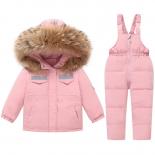 مجموعة ملابس الأطفال 2 قطعة سترات شتوية للأطفال دافئة للأولاد معطف بقلنسوة سميك بدلة وزرة ملابس للبنات للأطفال S