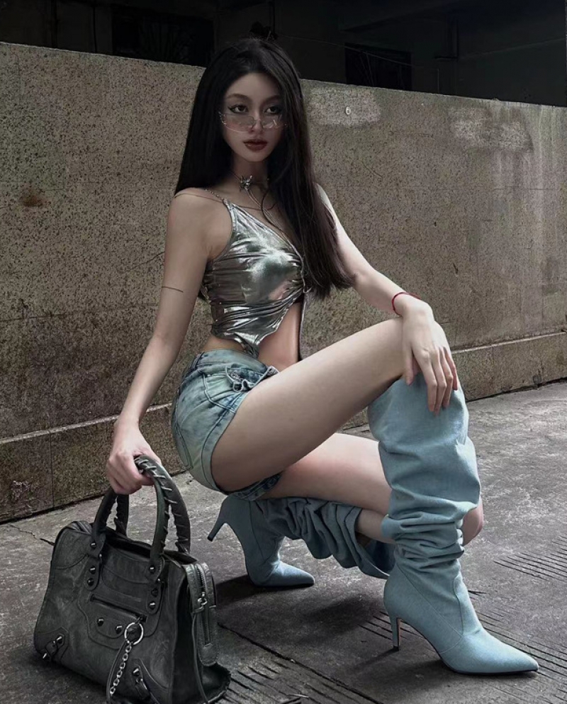 61 84 Wide Boots Hot Girl Cowboy Boots High Heels Pointed Toe Boots Stiletto Boots High Boots Large Boots Long Boots Fo Description