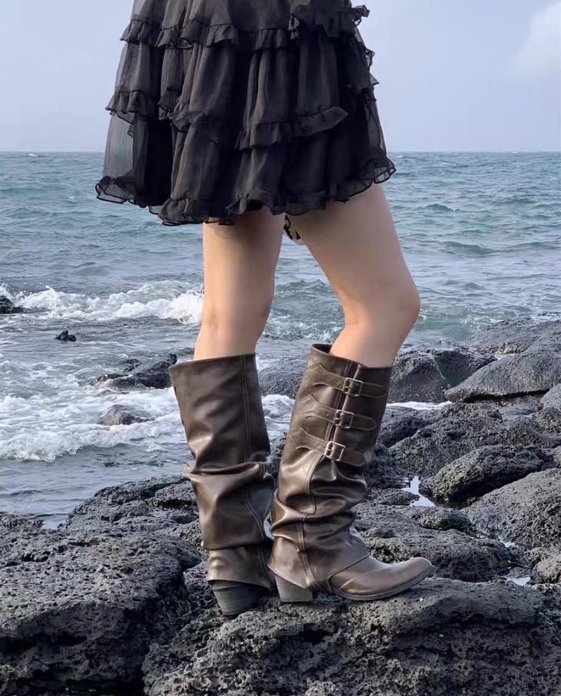 Botas marrones largas sales